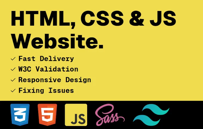 I will develop responsive website with html css and js